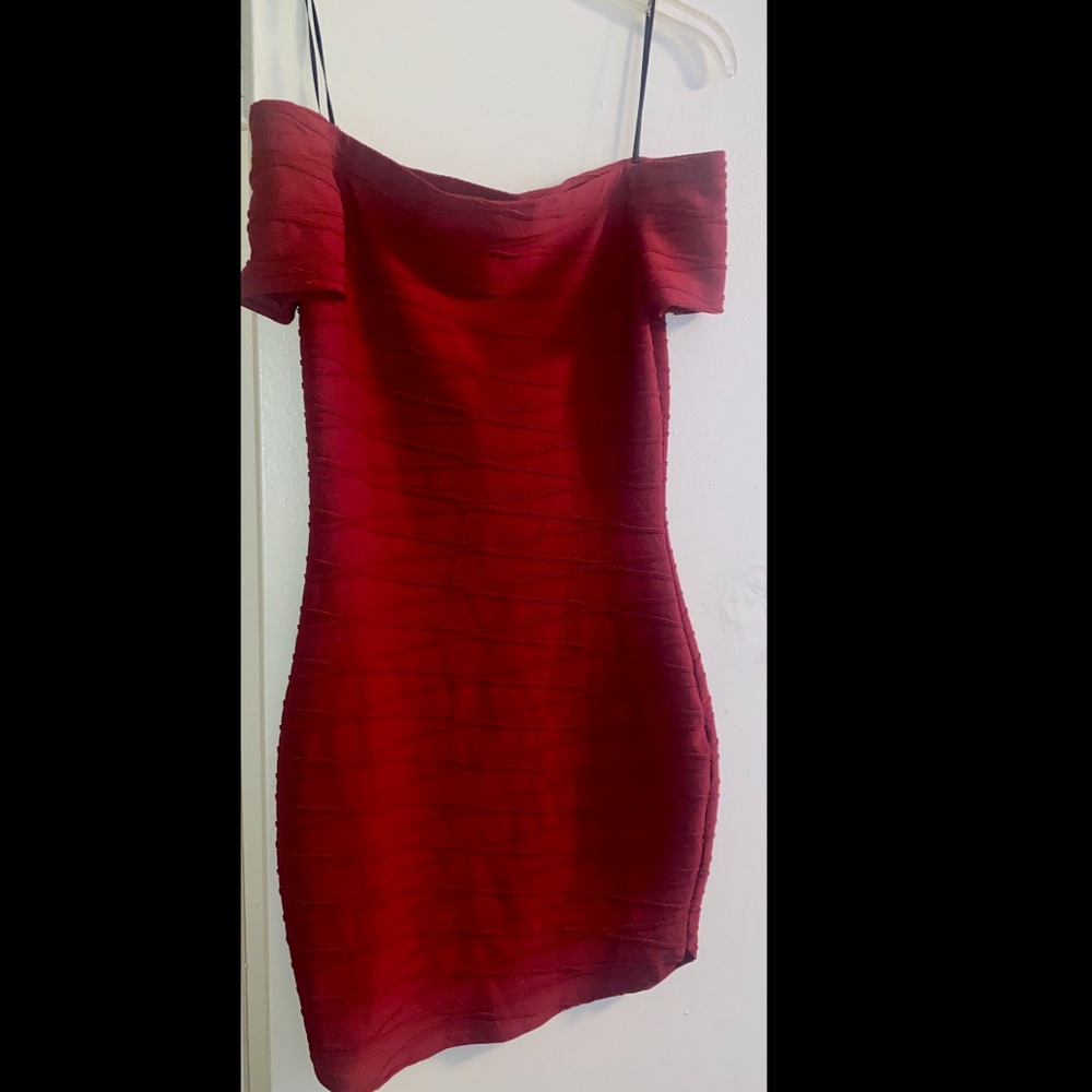 Mini red dress